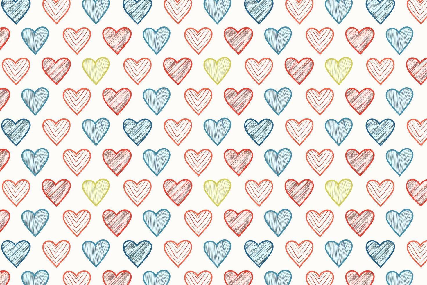 A pattern with many hearts on it design modern vector