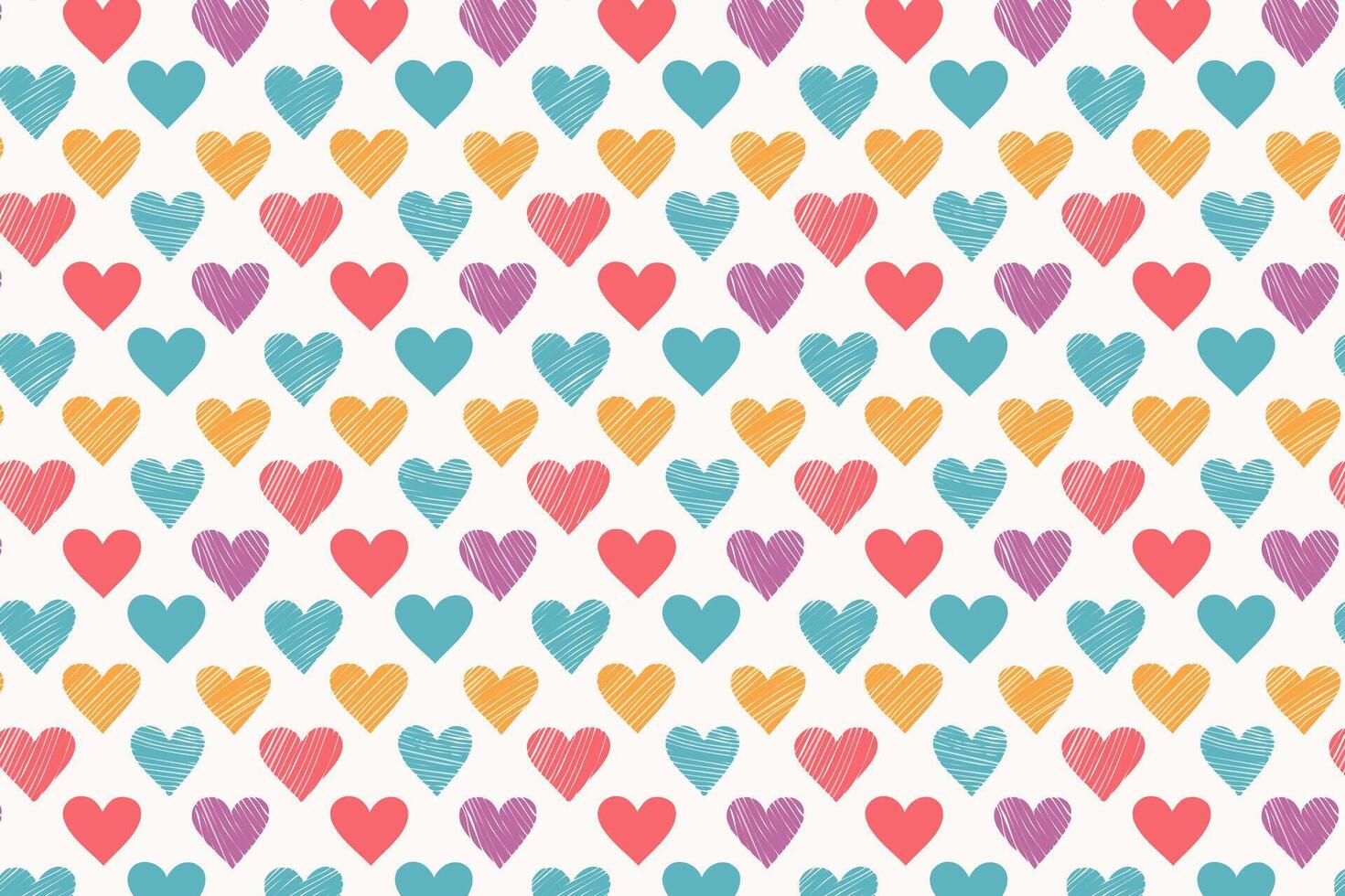 A colorful pattern with hearts background design minimalist vector
