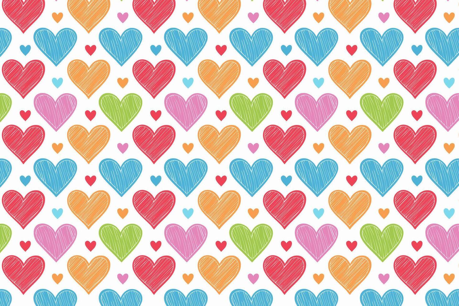 A colorful pattern with loves background design vector