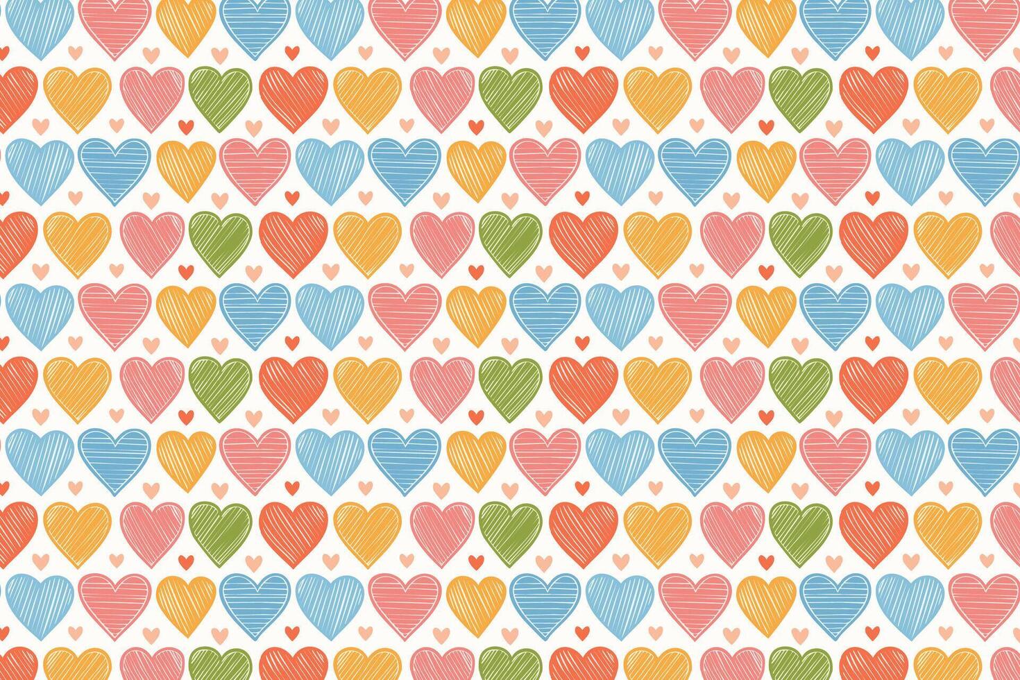 A colorful pattern with loves design vector