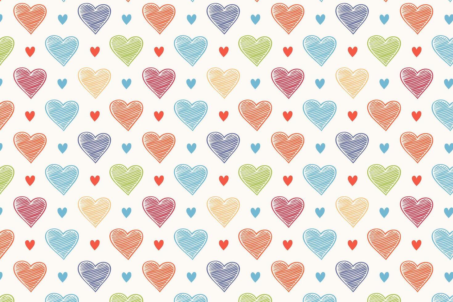 A colorful pattern with love vector