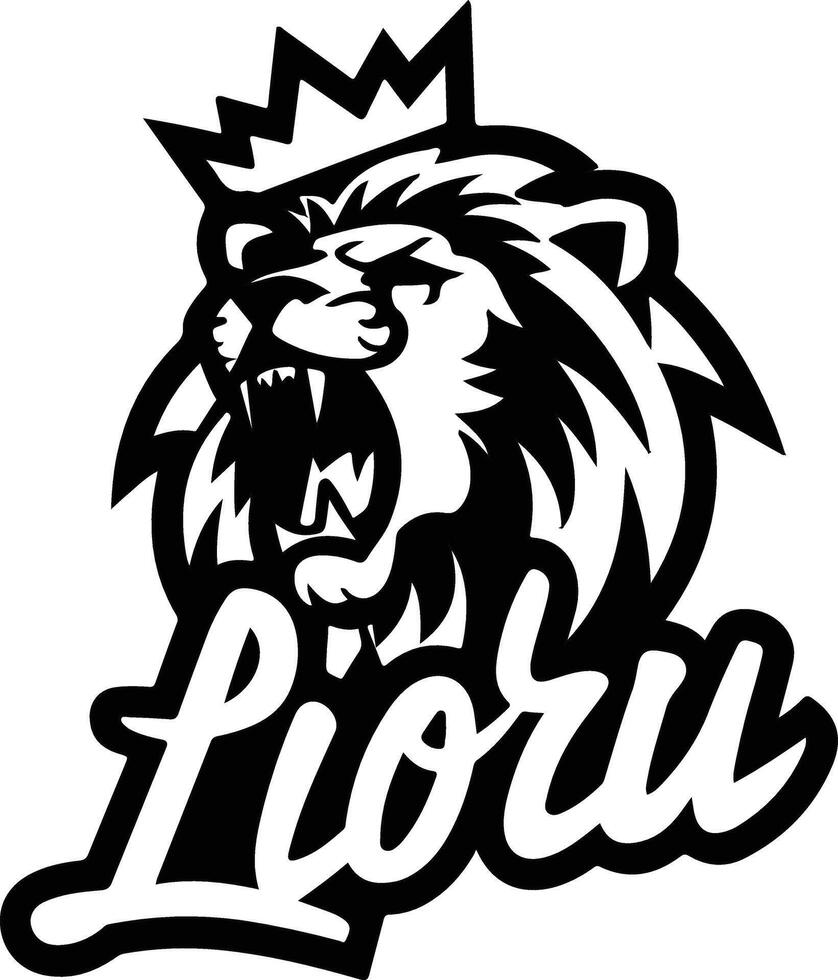 The logo is an illustration of a lion vector
