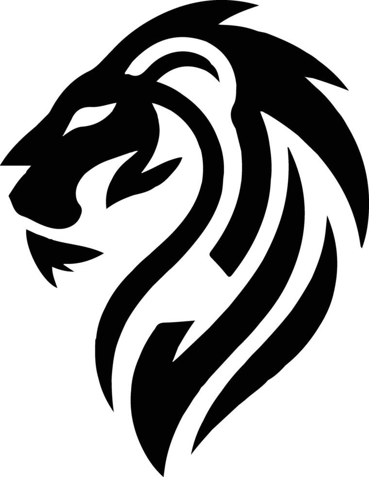 A logo design abstract silhouette of a lion vector