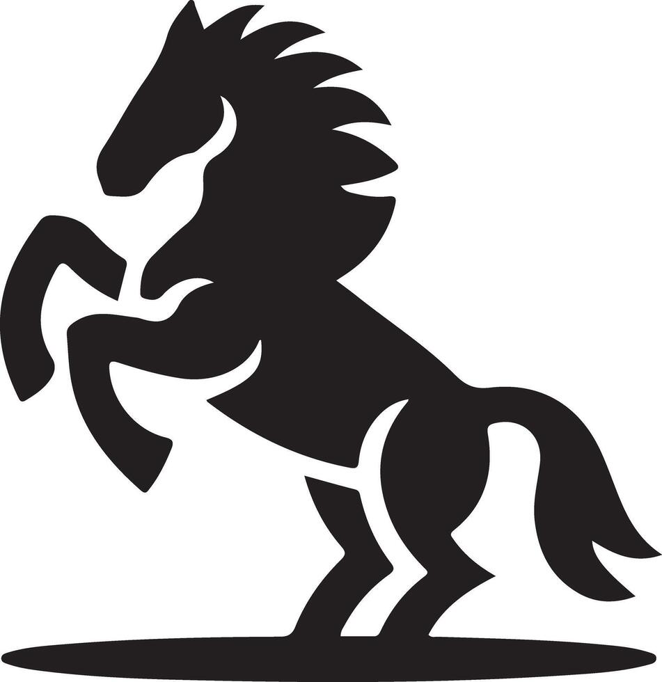 A rearing horse art illustration vector