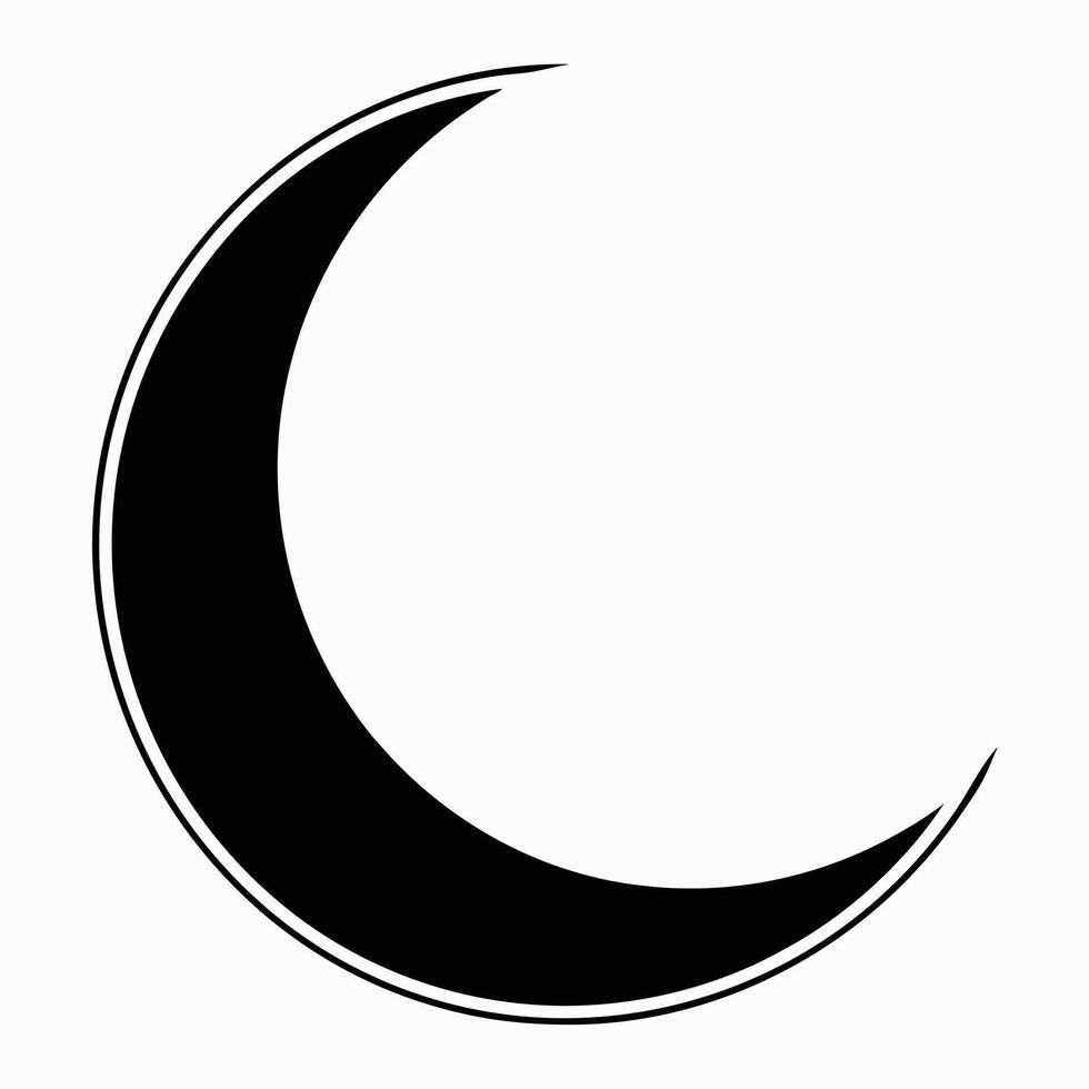 A crescent with a white background vector