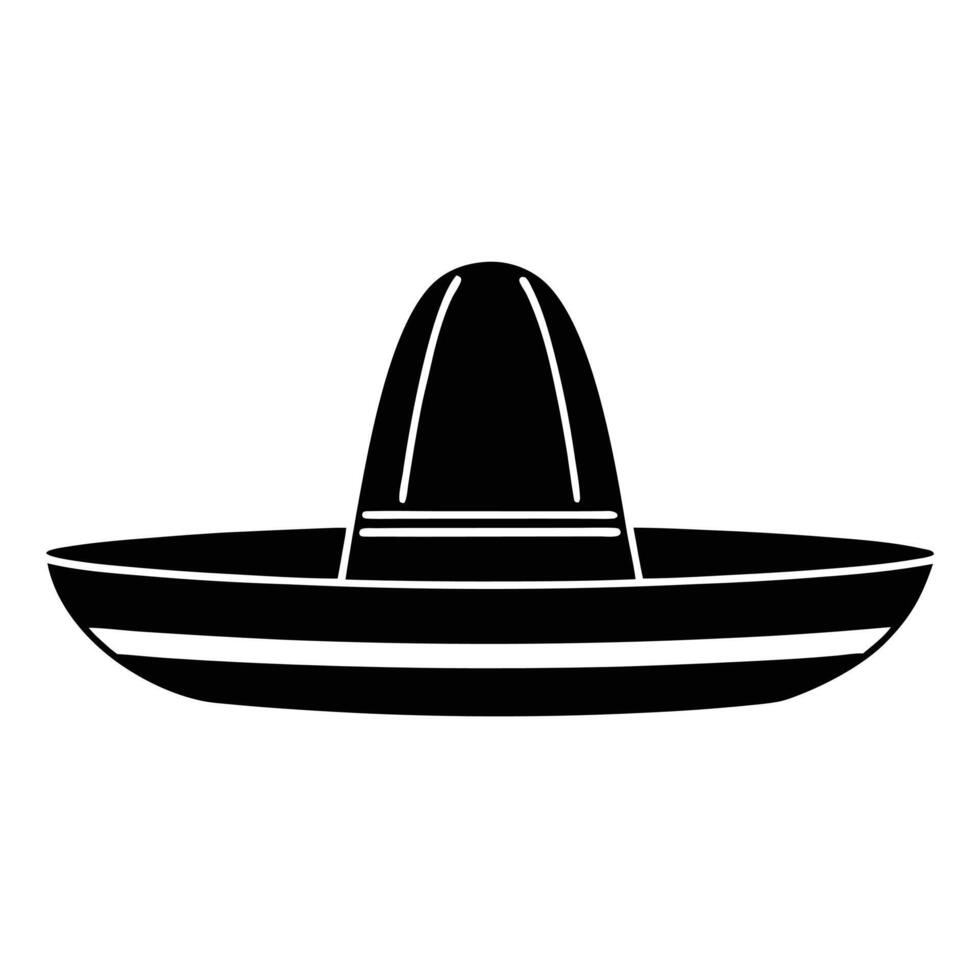 Sombrero icon in simple style on white background vector