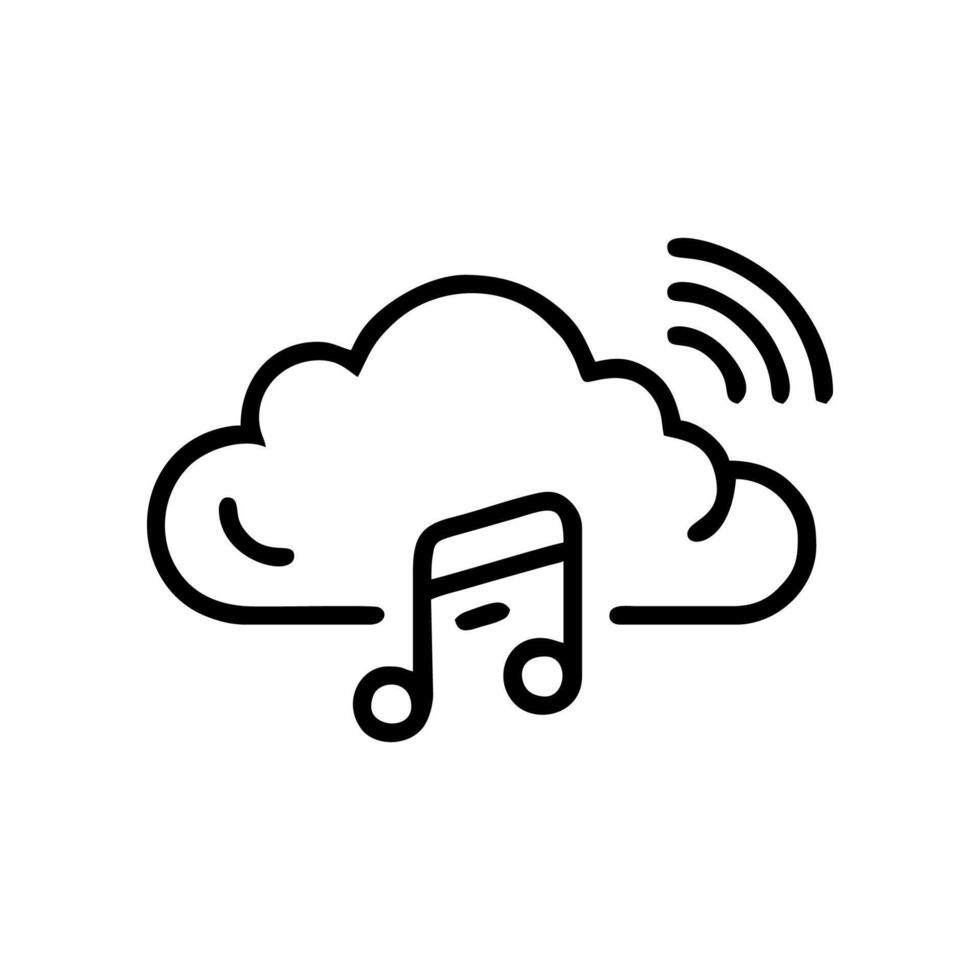 Musical Cloud Elegant vector