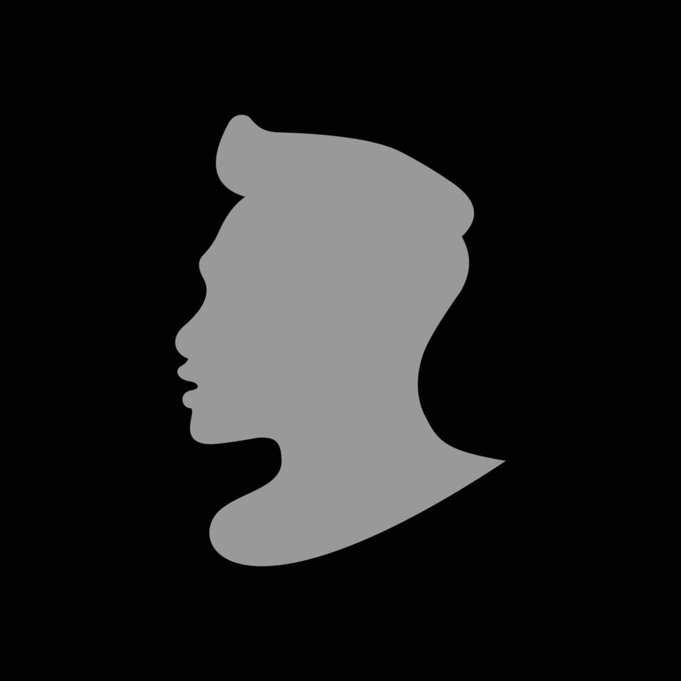 Silhouette of handsome people vector
