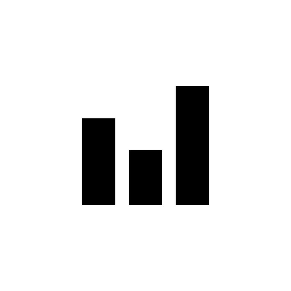 bar graph icon vector