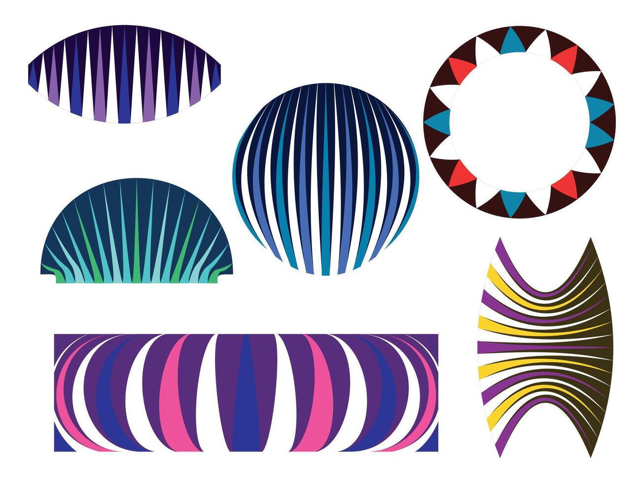 Abstract tribal folk style shape design vector