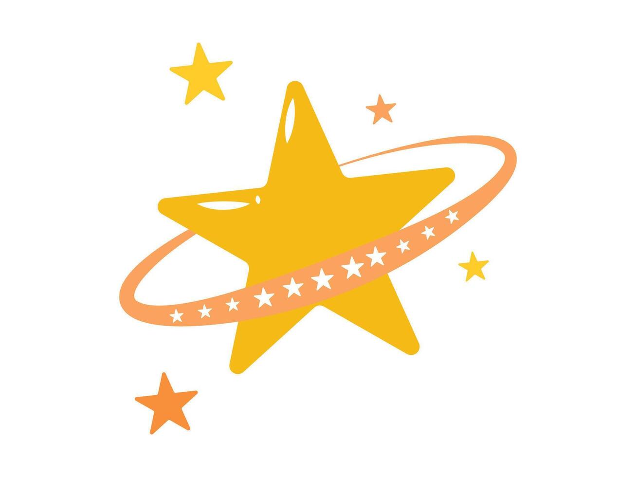 Astrology star flat icon design illustration vector