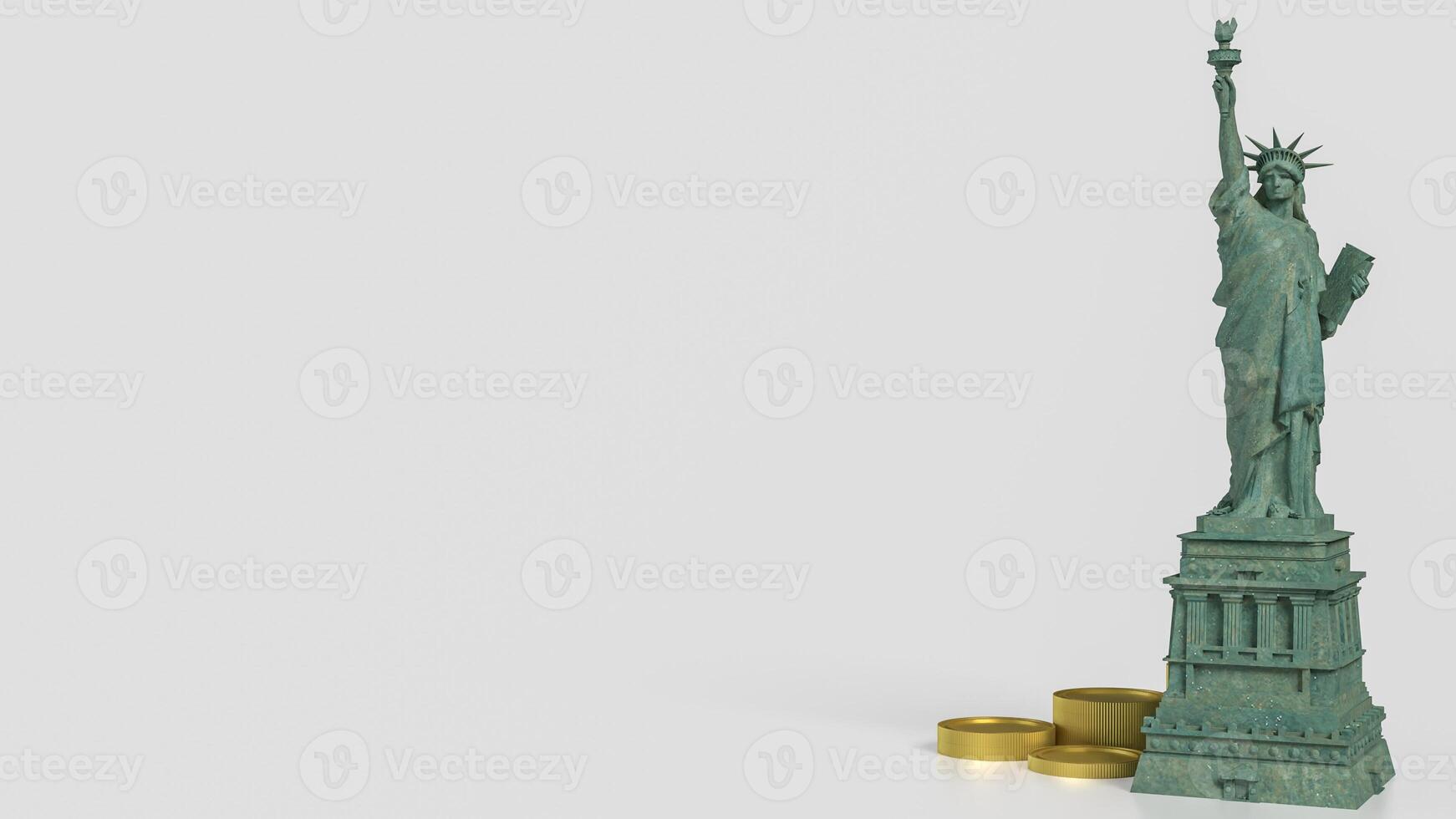 The Statue of Liberty for Business concept 3d Rendering. photo