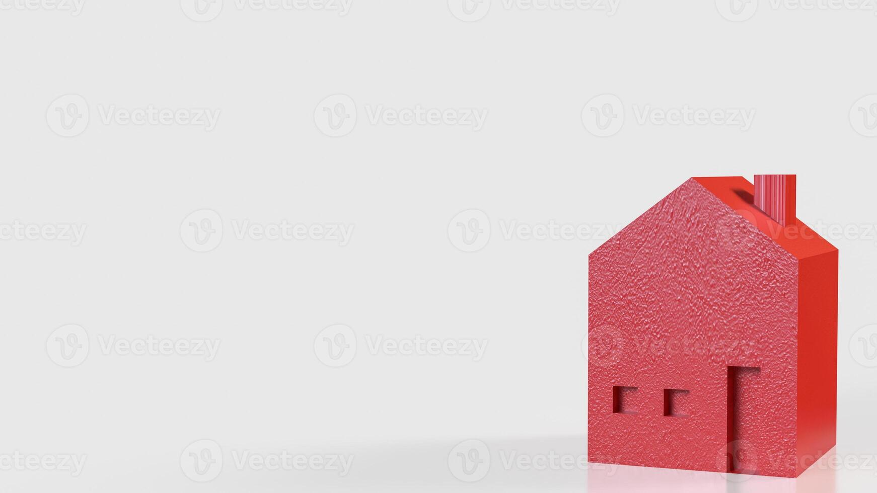 Red House for property or real estate concept photo