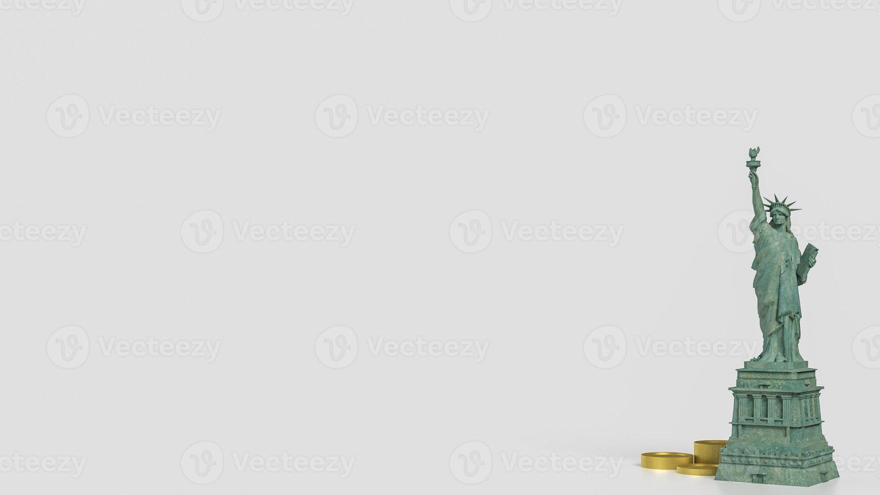 Statue of Liberty for Business concept 3d Rendering . photo