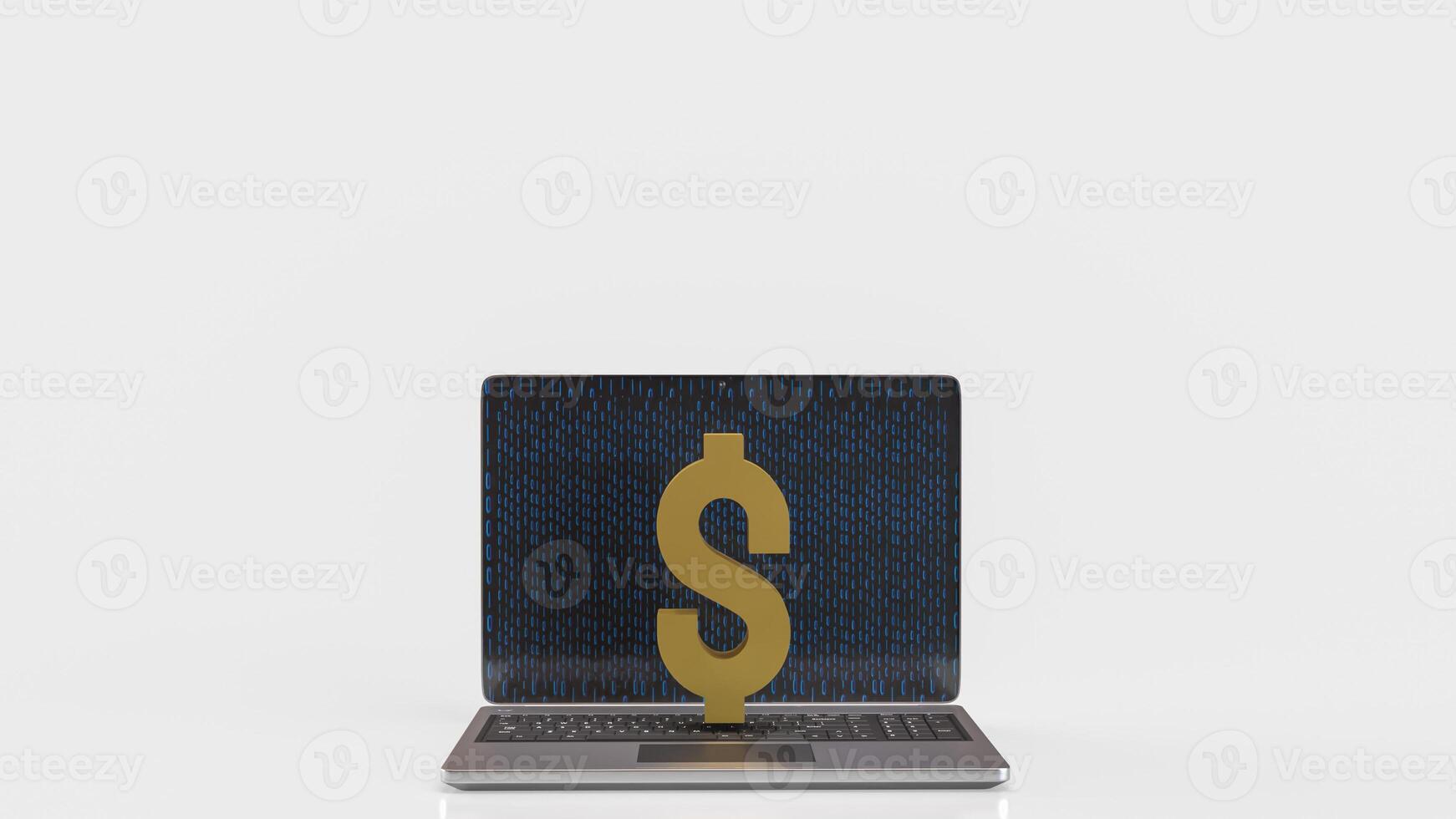 The Notebook and Dollar symbol for Business concept 3d Rendering. photo