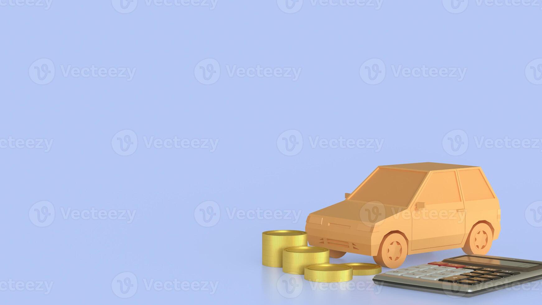 Car and Calculator for Business concept 3d Rendering. photo