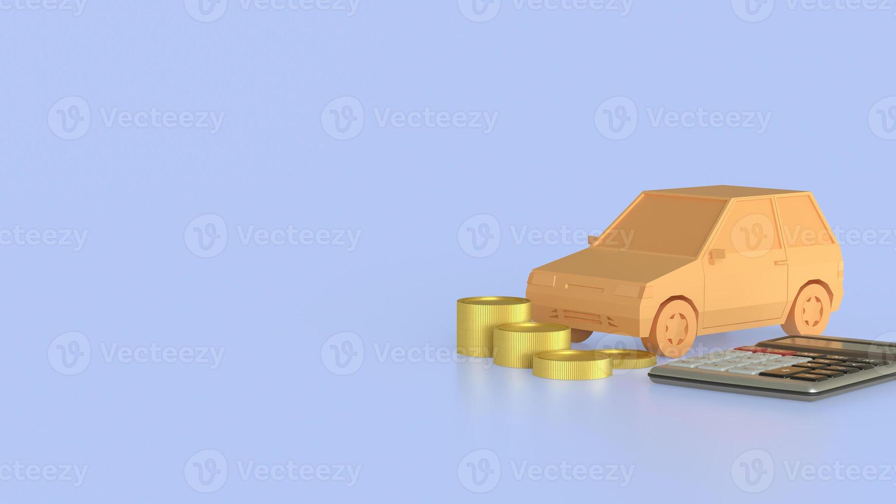 Car and Calculator for Business concept 3d Rendering . photo