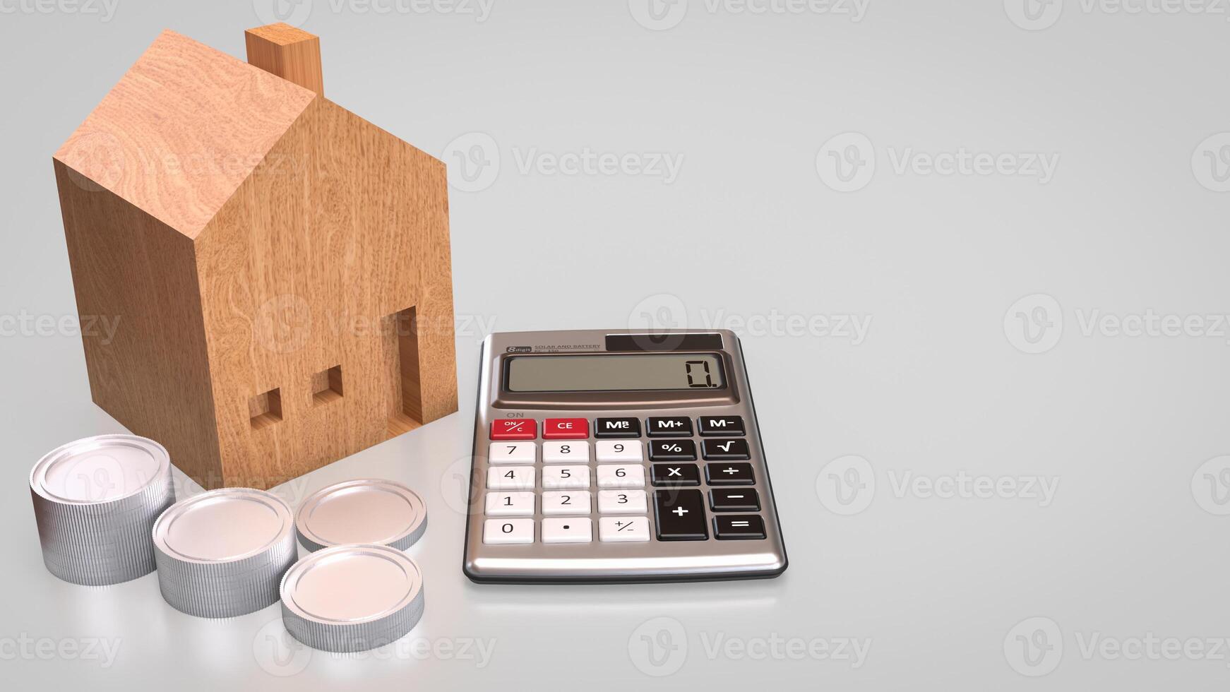House and Calculator for Business concept 3d Rendering . photo