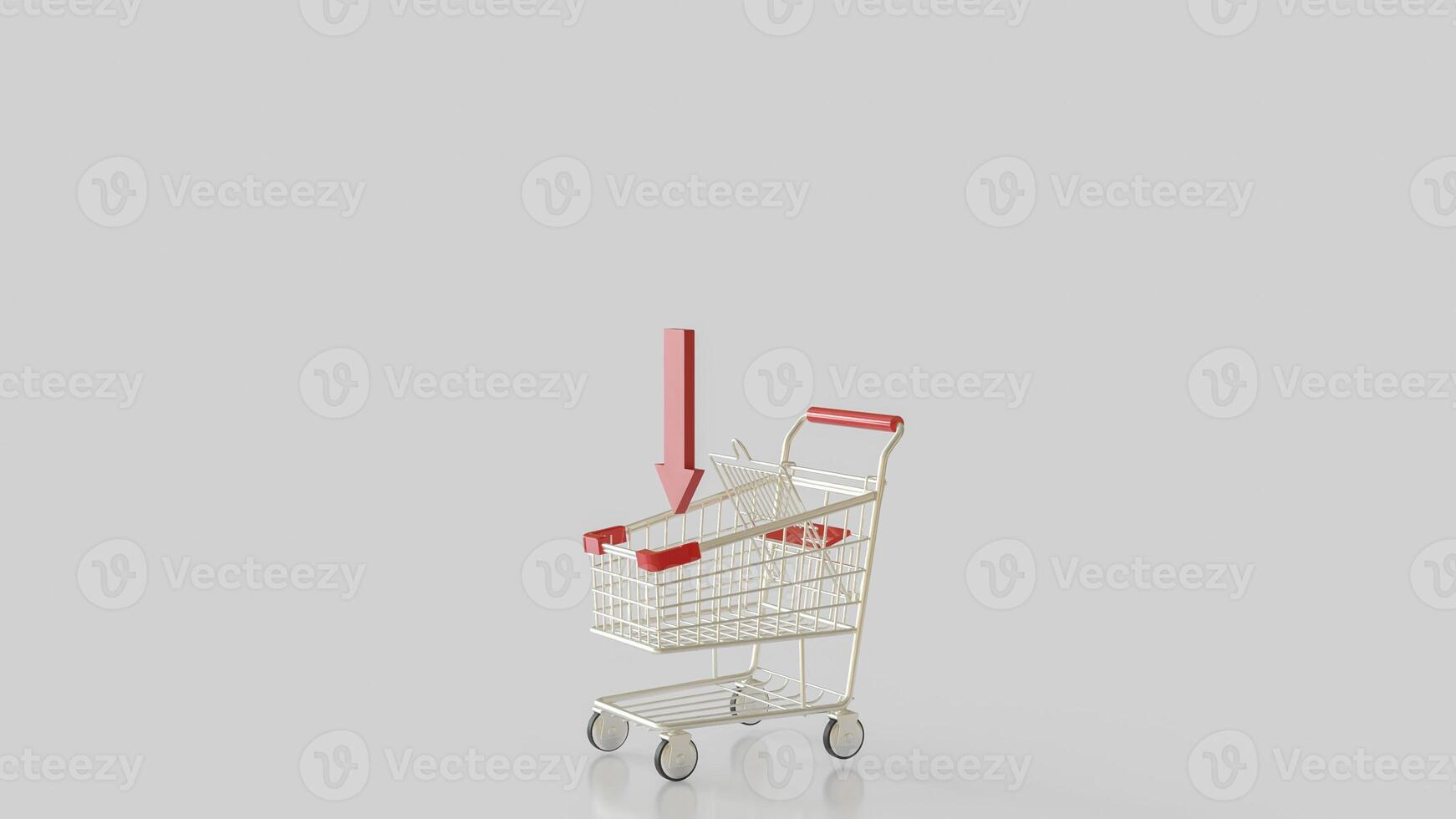 Shopping cart for Business concept 3d Rendering. . photo