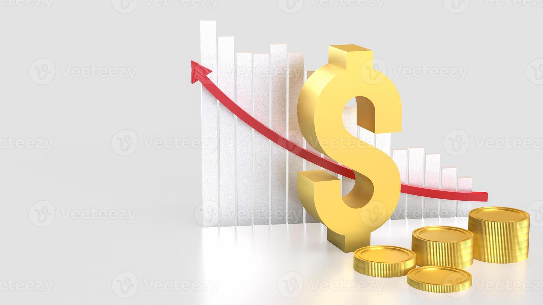 The Dollar and chat for Business Concept 3d Rendering. photo