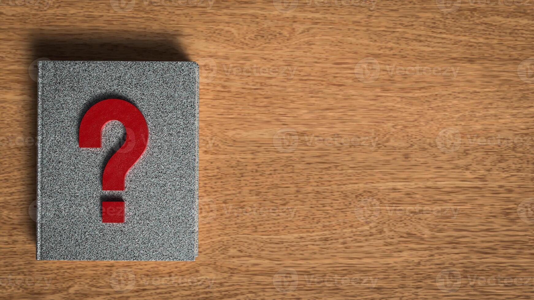 Question book for Education Concept 3d Rendering. . photo