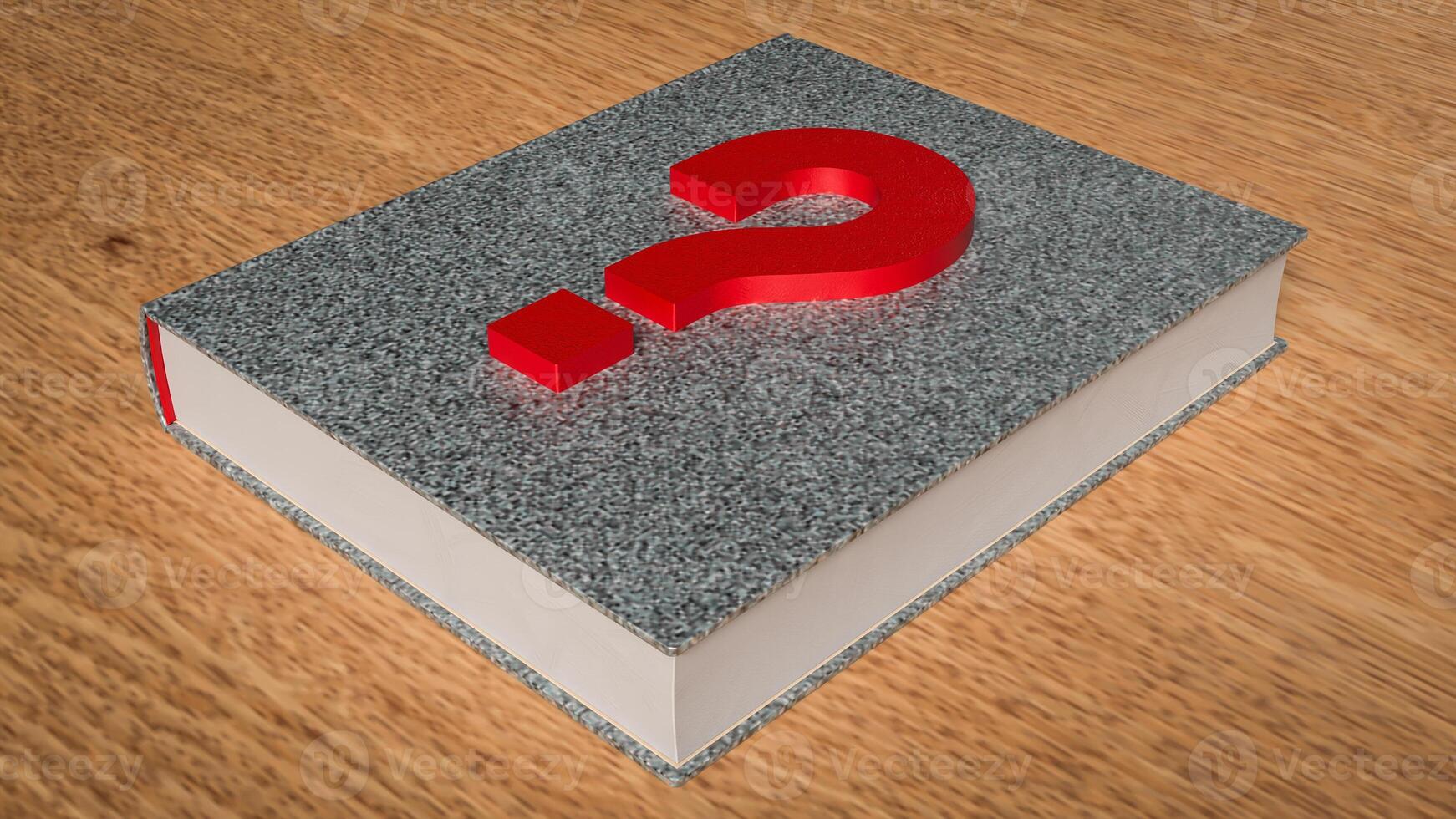Question book for Education Concept 3d Rendering photo