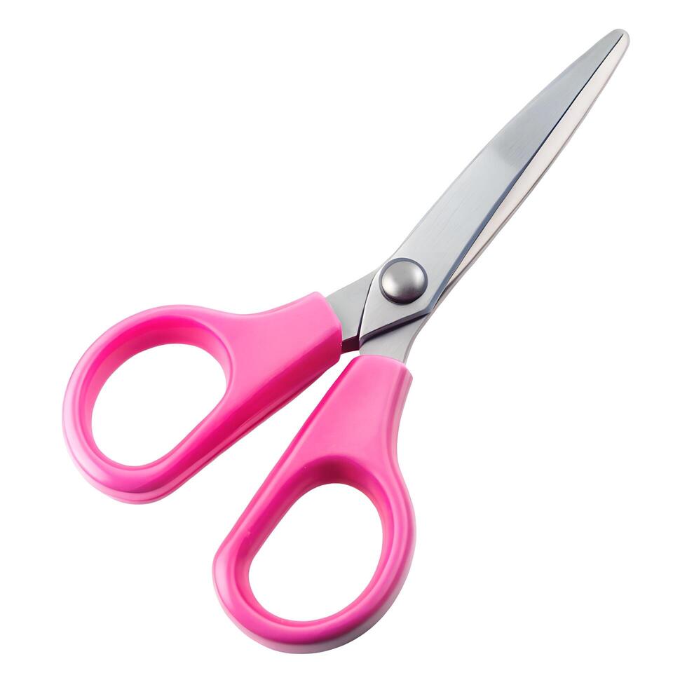 pink handle isolated on white photo