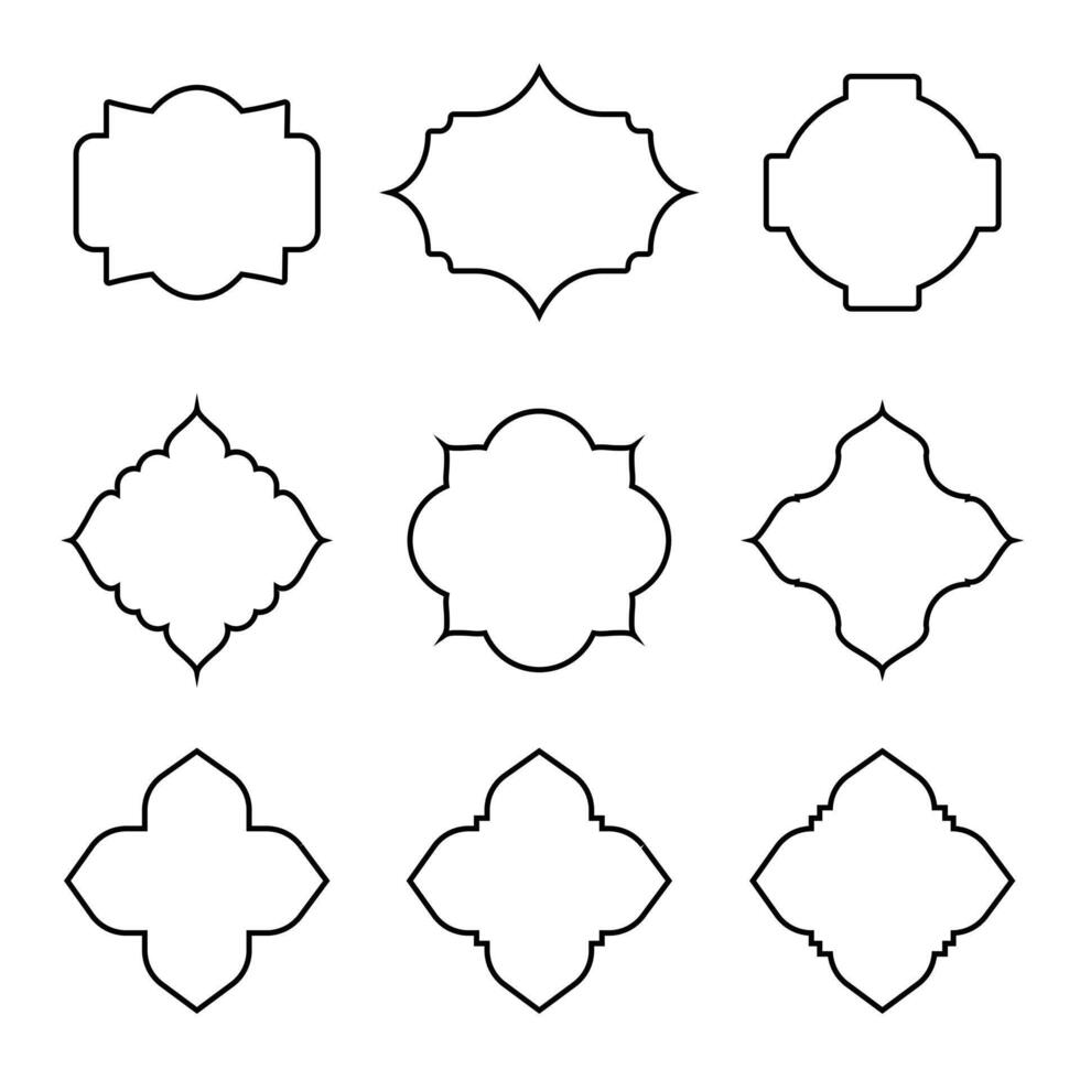 Graphics are the black shape borders collection vector