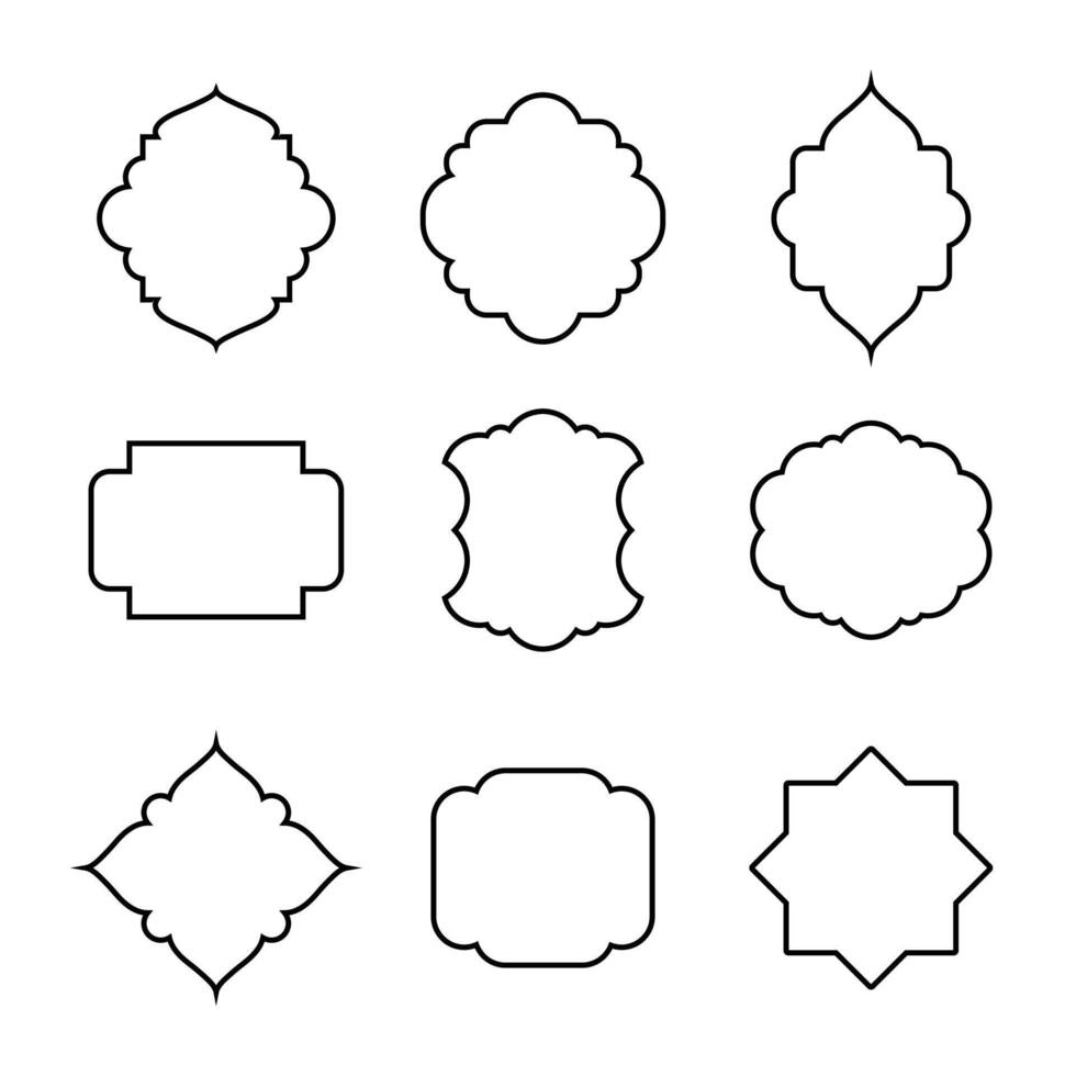 Graphics black shape borders design vector
