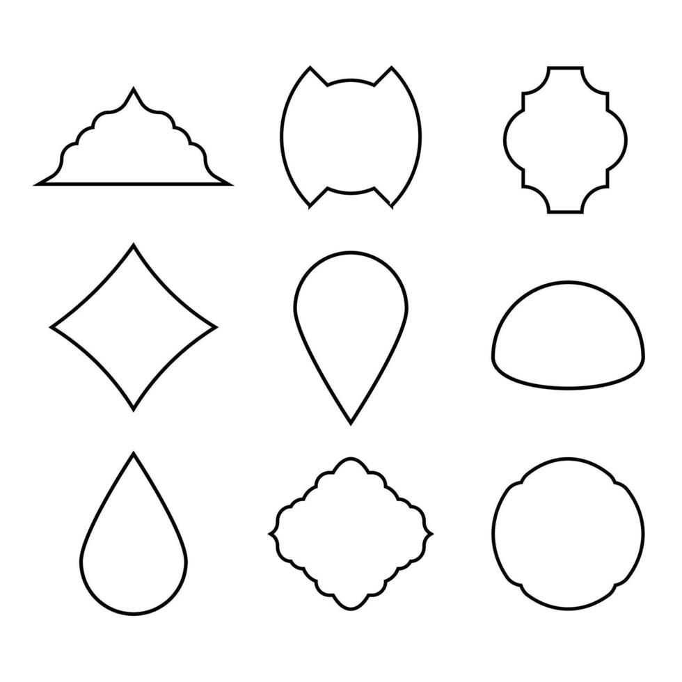 creative shape line art design vector
