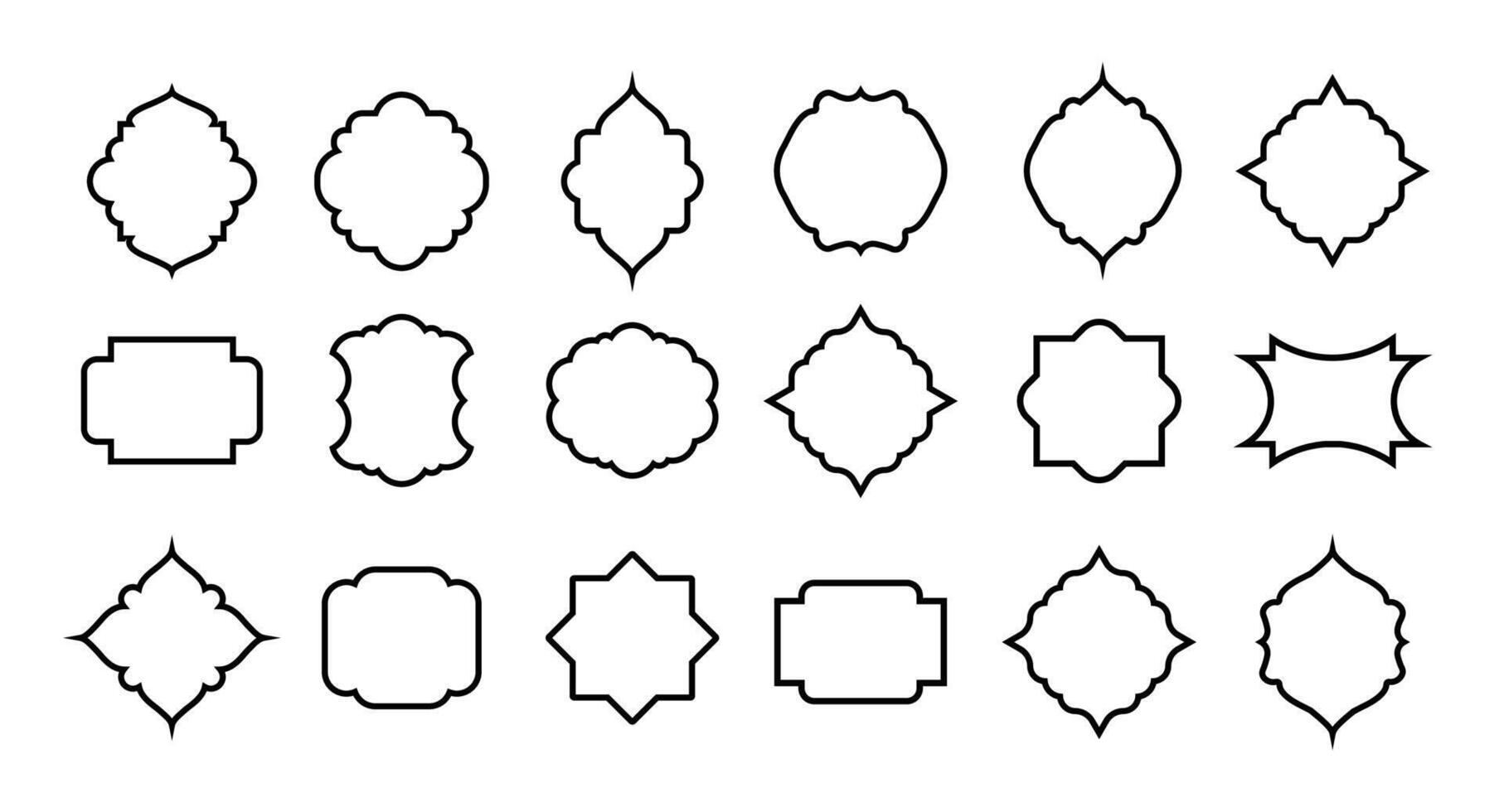 creative shape outline art collection vector