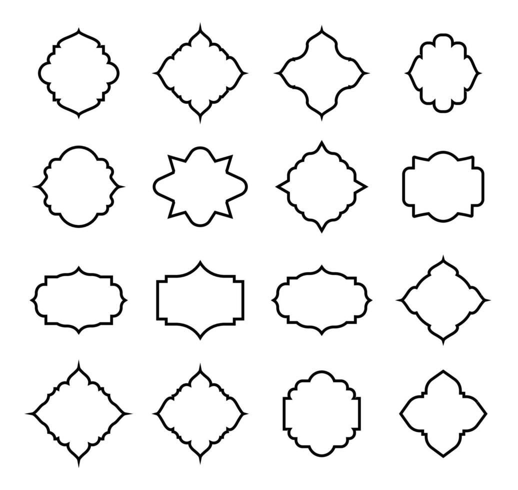 Graphics are the black shape borders we use in design vector
