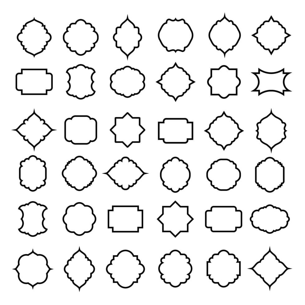 creative outline shape collection vector