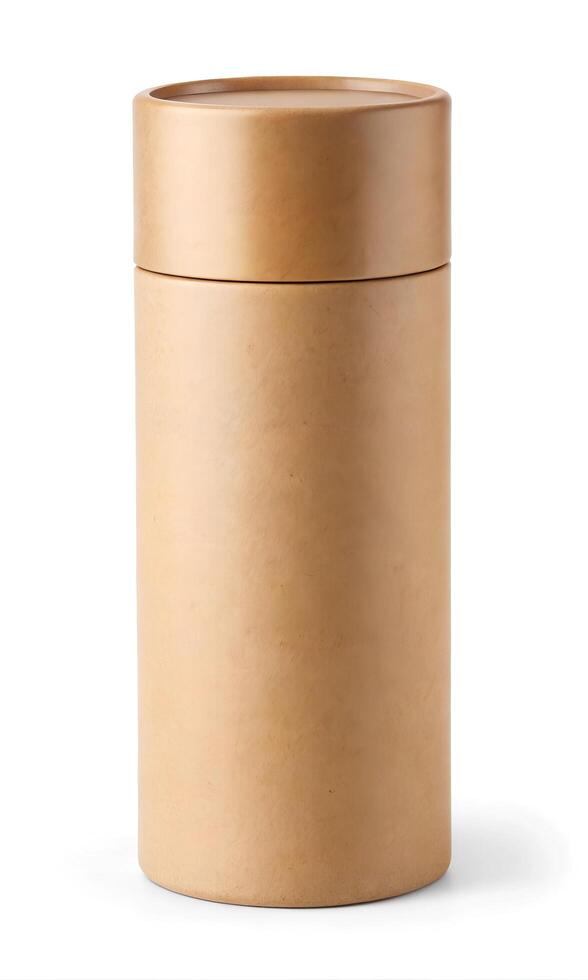 Kraft paper tube mock-up template for design presentation photo