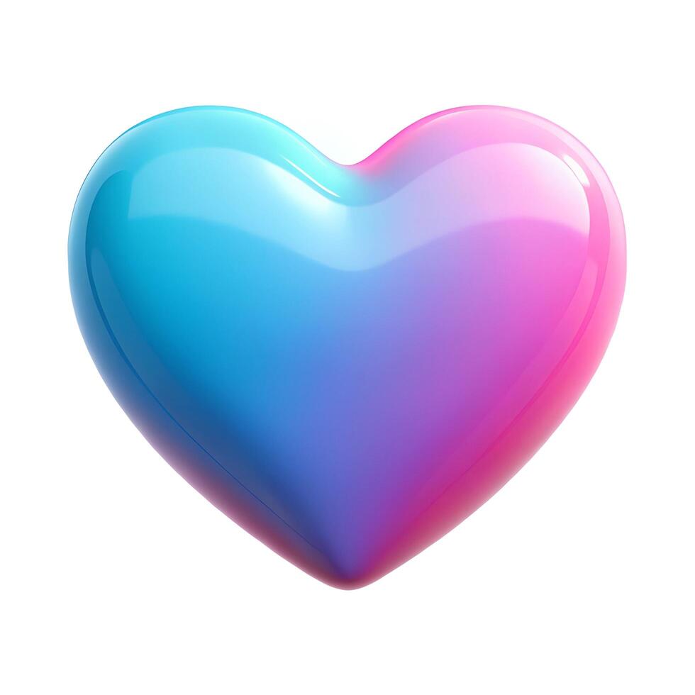 heart shape isolated on white background photo