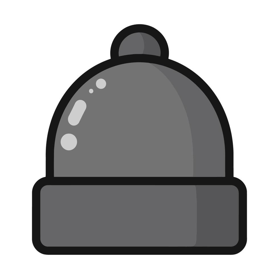 Simple illustration of a gray beanie hat with decorative bubbles. Ideal for winter themes, apparel design, or seasonal graphics. vector
