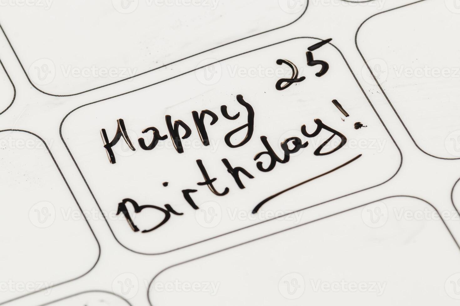 Celebrating a special. moment with a handwritten birthday message photo