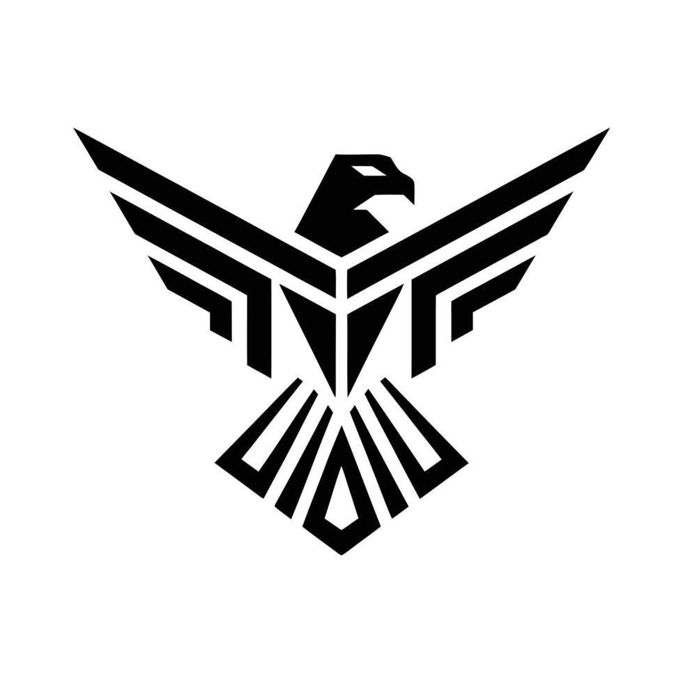 Powerful Geometric Eagle Logo Design. falcon icon silhouette, falcon logo silhouette vector