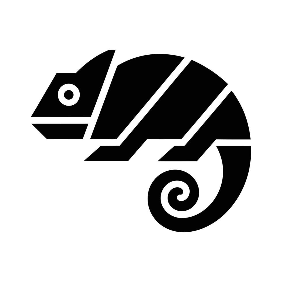 Abstract Illustration of a Chameleon. chameleon icon silhouette, chameleon logo silhouette vector