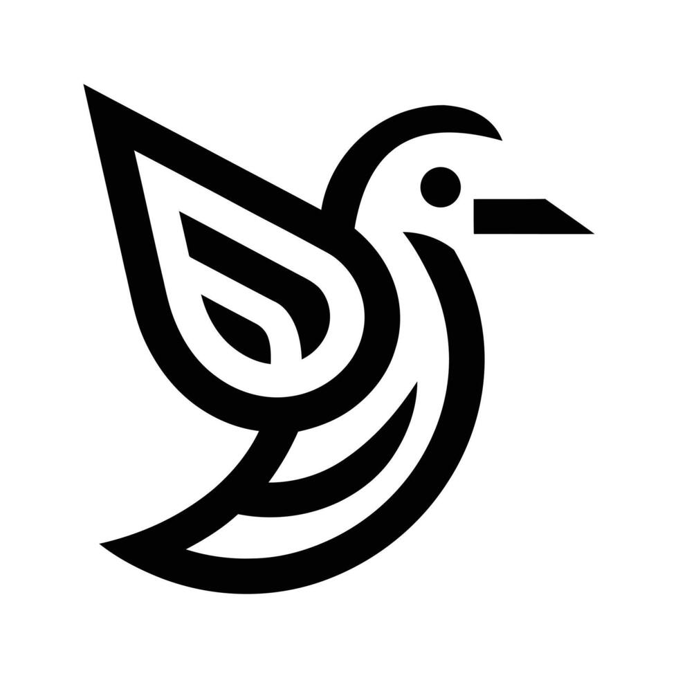 Abstract Black Line Art of a Flying Bird. dove icon silhouette, dove logo silhouette vector