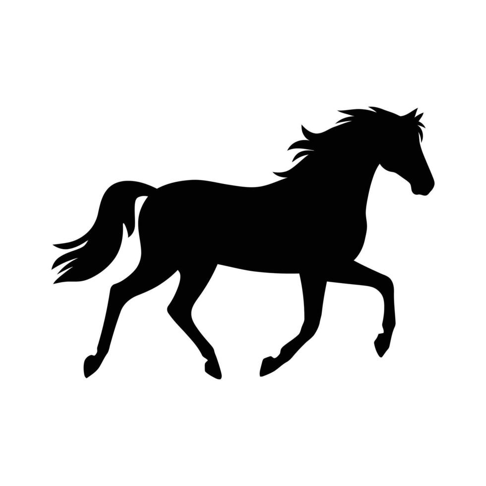Silhouette of a Running Horse, Horse icon, Horse logo, Horse silhouette. vector