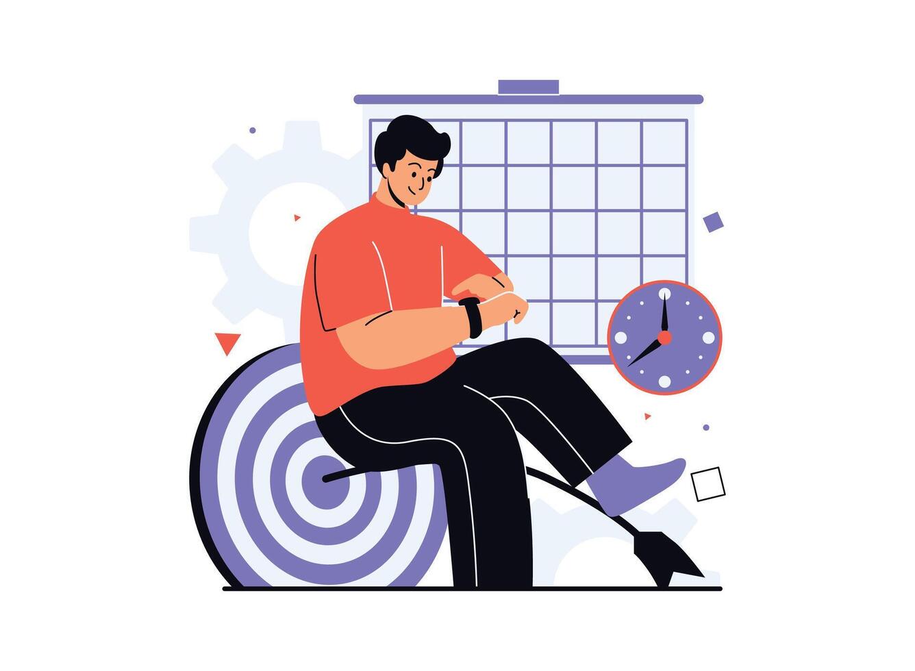 Illustration of an Creative Business Time Management vector