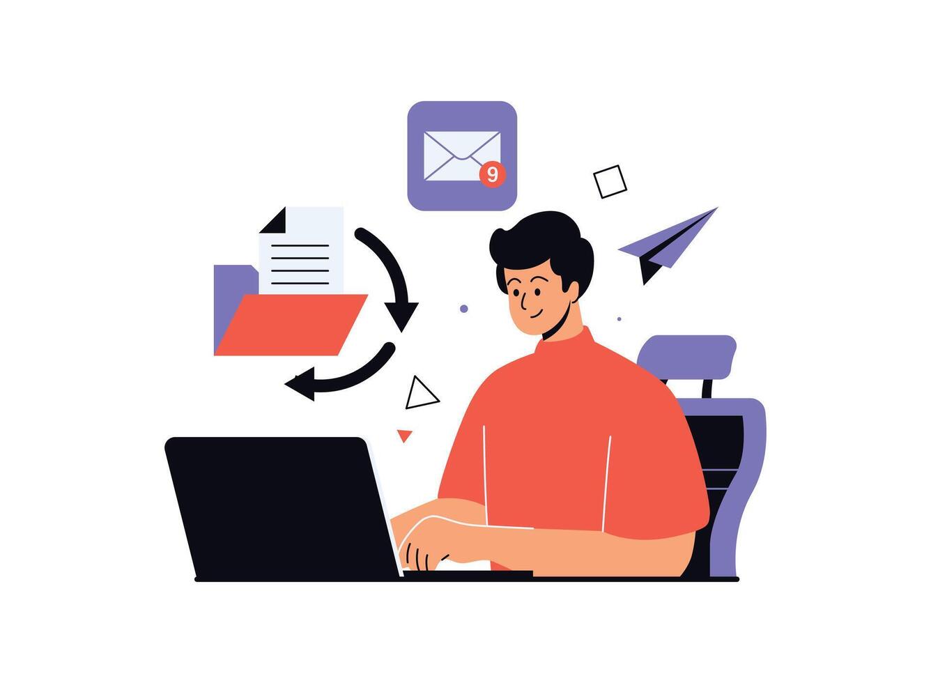 Illustration of an Creative Business Working vector