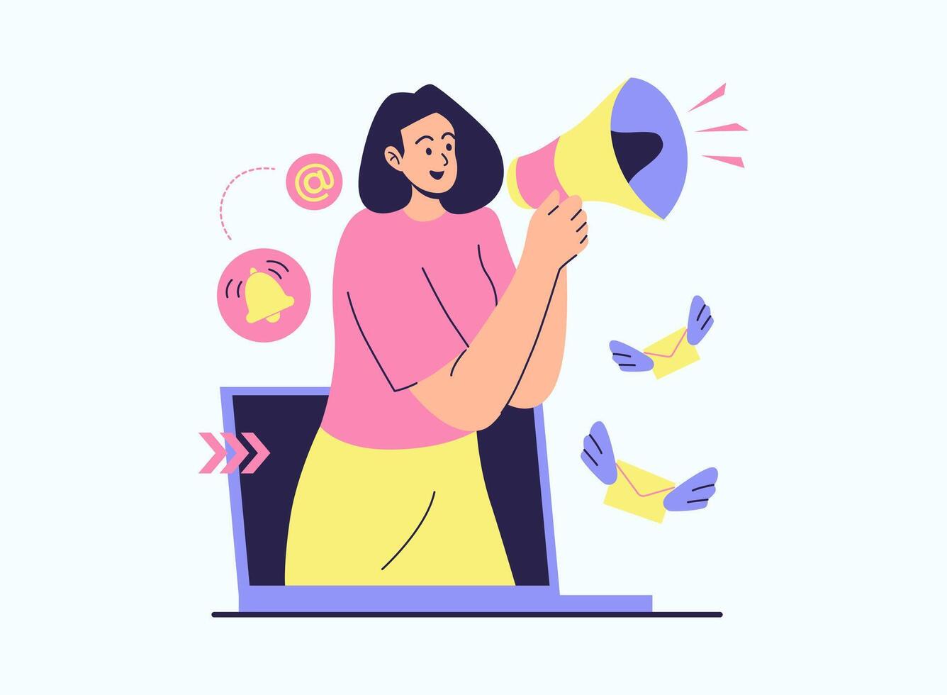 Illustration of an Email Service Campaign vector