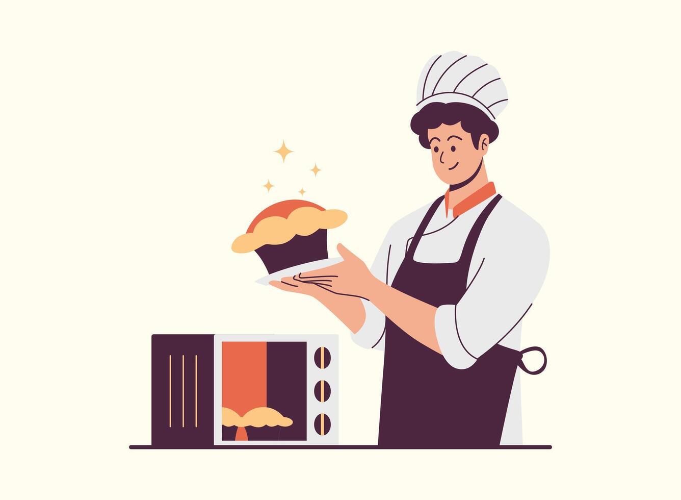 Illustration of an Cooking and Food Freshly Baked Bread Illustration vector