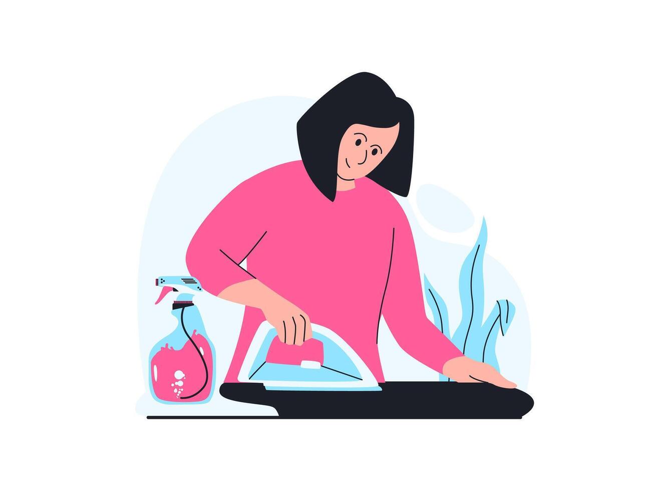 Illustration of an Ironing Clothes vector