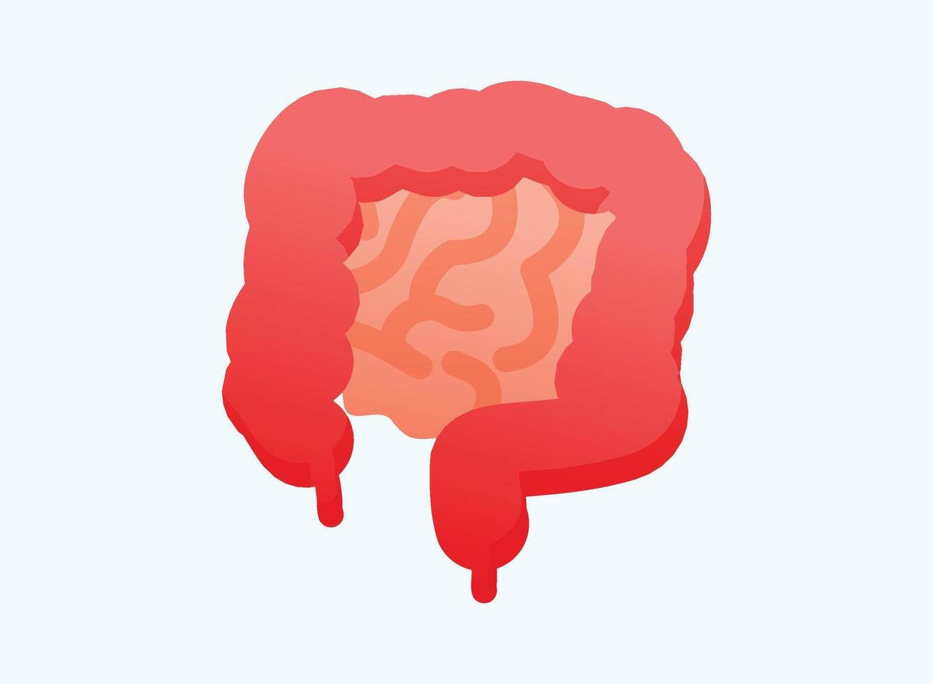 Illustration of an Human Organs Intestine Icon vector