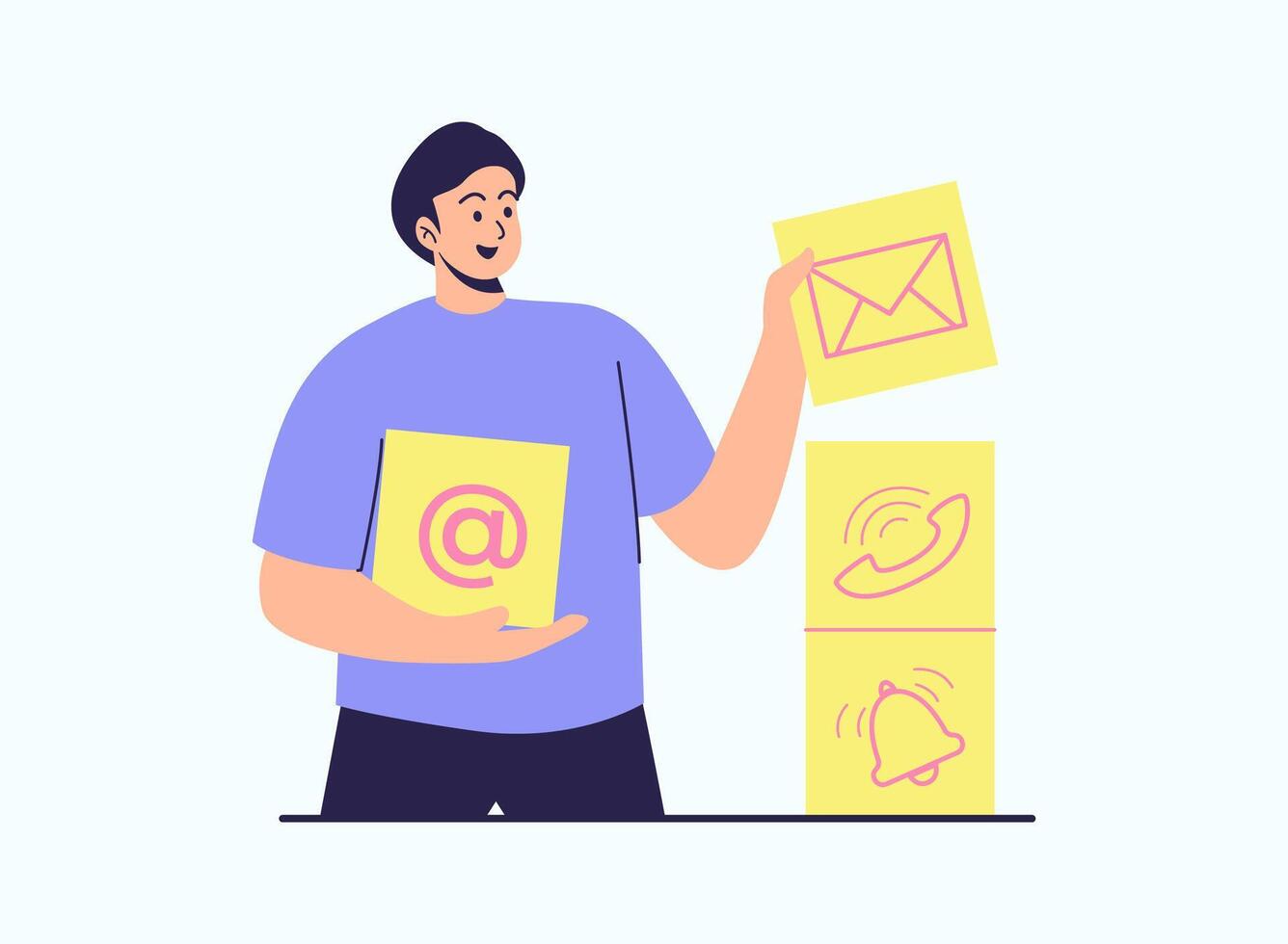 Illustration of an Email Service Social Media vector