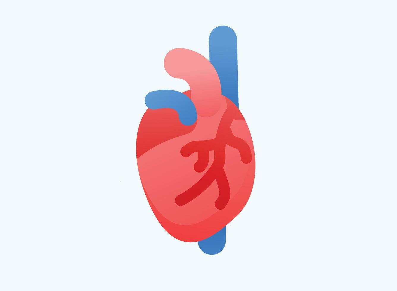 Illustration of an Human Organs Heart Icon vector