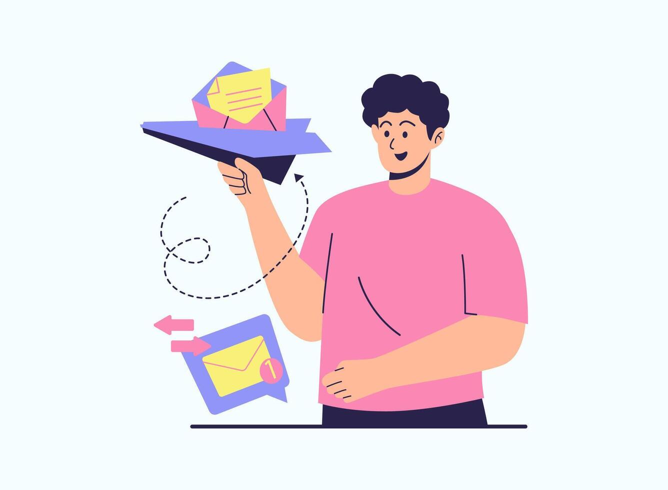 Illustration of an Email Service New Email vector